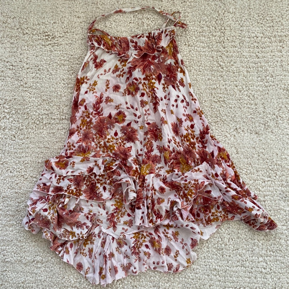 Pink floral free people summer dress size xs